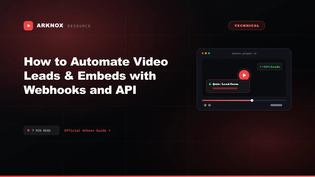 How to Automate Video Leads & Embeds with Webhooks and API