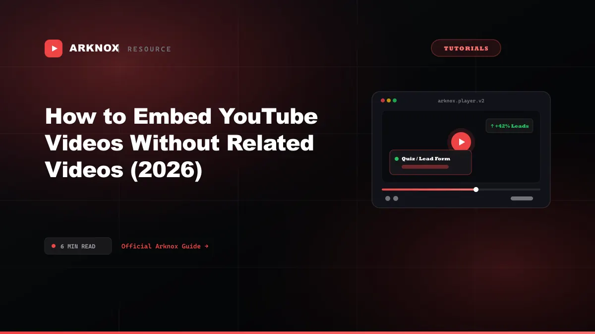 How to Embed YouTube Videos Without Related Videos (2026)