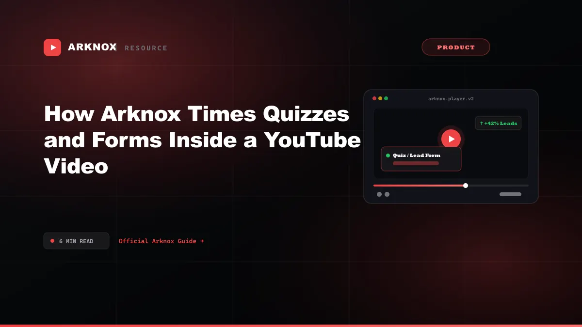How Arknox Times Quizzes and Forms Inside a YouTube Video