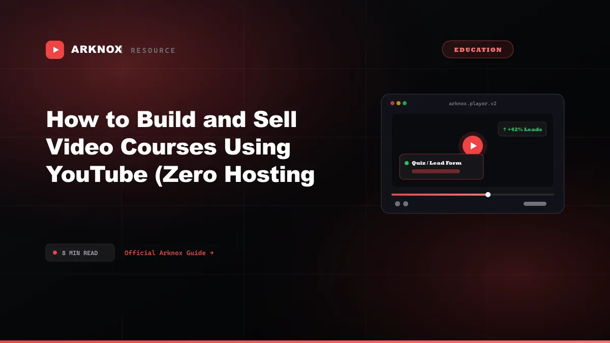 How to Build and Sell Video Courses Using YouTube (Zero Hosting Fees)