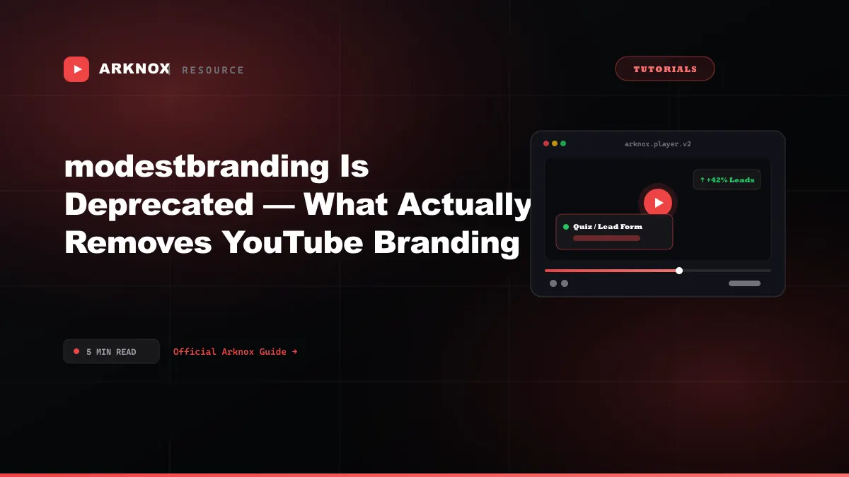 modestbranding Is Deprecated — What Actually Removes YouTube Branding in 2026