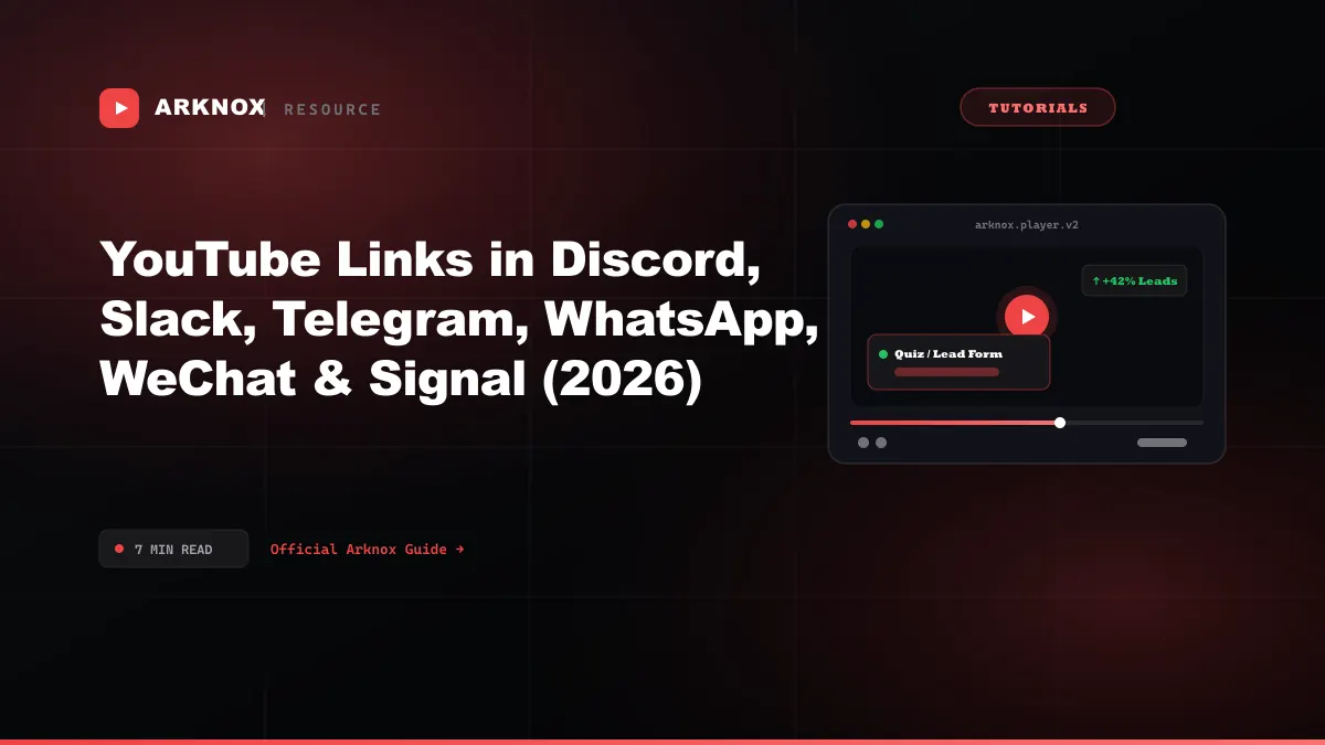 YouTube Links in Discord, Slack, Telegram, WhatsApp, WeChat & Signal (2026)