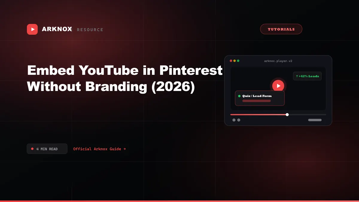 Embed YouTube in Pinterest Without Branding (2026)