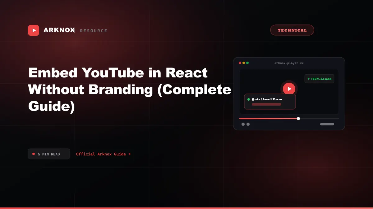 Embed YouTube in React Without Branding (Complete Guide)