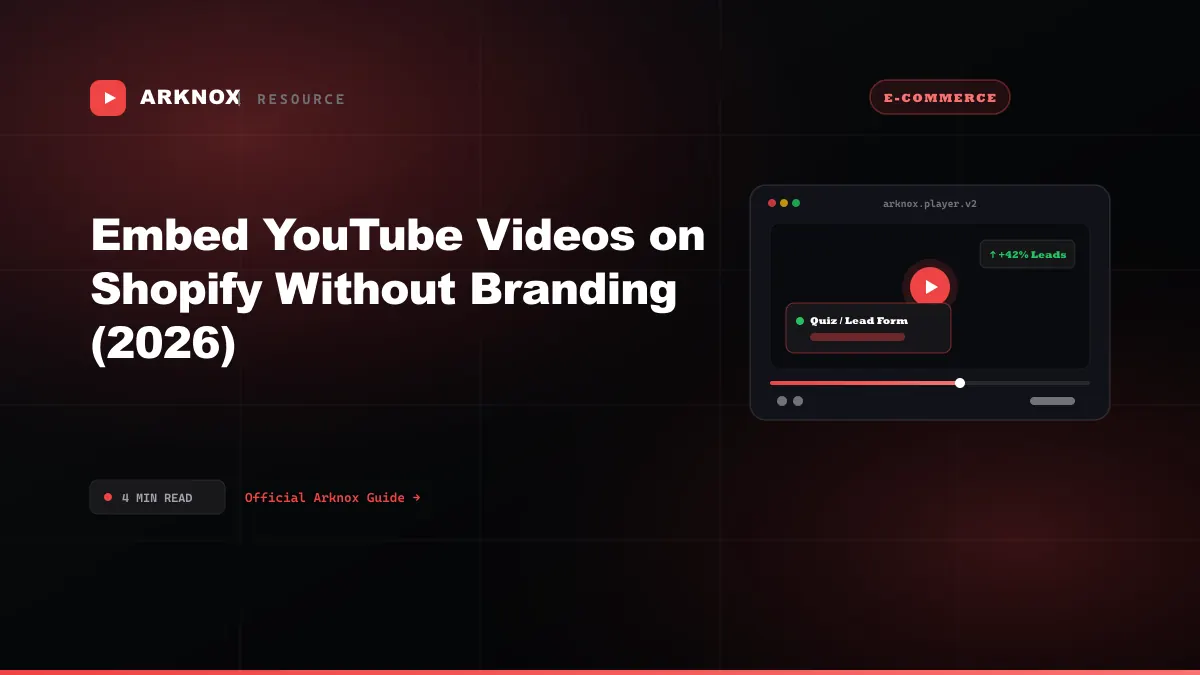Embed YouTube Videos on Shopify Without Branding (2026)